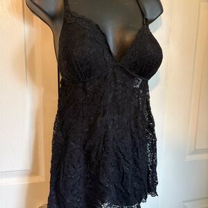 Black Lace Chemise - Women's Intimates